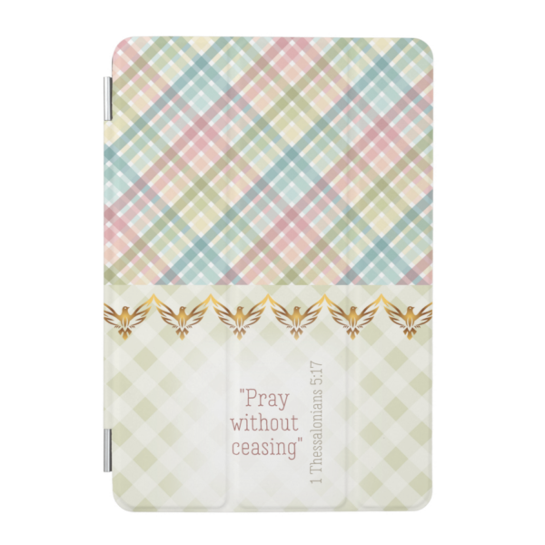 Rainbow Pastel Plaid – Custom iPad Smart Christian Case
